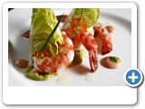 King prawn, marie rose, guacamole, butter head lettuce